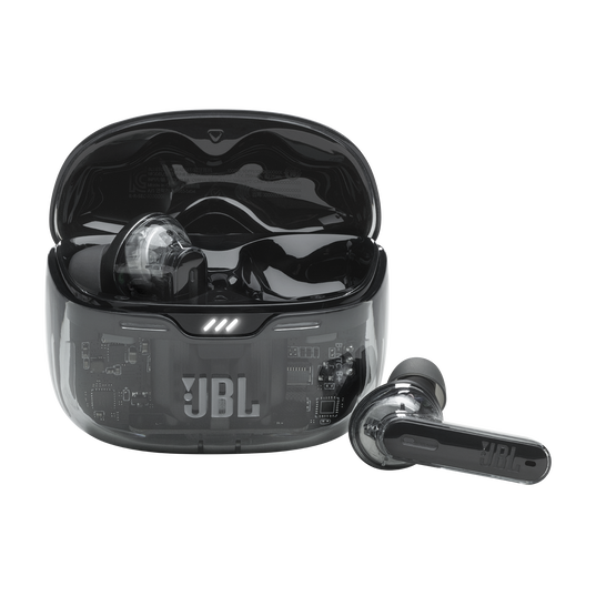 JBL Tune Beam Ghost Edition - Black Ghost - True wireless Noise Cancelling earbuds - Hero